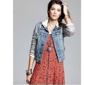 Free People Denim and Knit Jacket